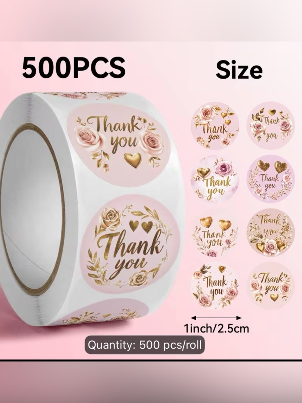 Bundle of Thank You Cards , Stickers and Measuring Tape. All New - Picture 12 of 15